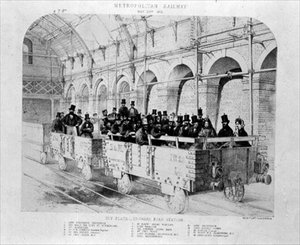 Edgware Road Station on the Inaugural Trip of the Metropolitan Railway, 24th May 1862