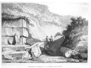 Edward Daniel Clarke visits the remains of the Temple of Jupiter Liberator at Troad, from Part 2 of Travels in Various Countries of Europe, Asia and Africa, published 1812