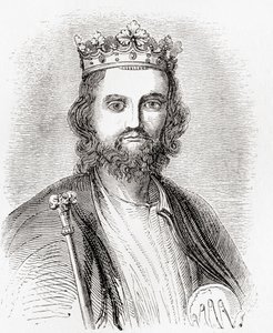 Edward II, aka Edward of Caernarfon, from Old England: A Pictorial Museum, published 1847 by English School
