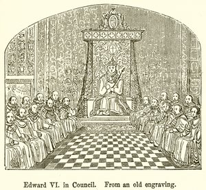 Edward VI in Council by English School