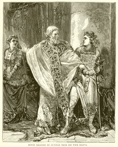 Edwin Dragged by Dunstan from his Wife Elgiva by English School