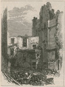 Effects of the Explosion at Clerkenwell: Interior of Houses in Corporation Lane by English School