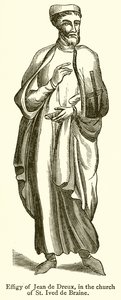 Effigy of Jean de Dreux, in the Church of St. Ived de Braine by English School