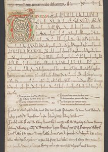 Egerton Manuscript 2849, Membrane III, c.1225-30 by English School