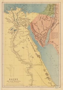 Egypt with the Sinai Peninsula and the Journeys of the Israelites by English School