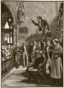Election meeting in Ireland, 1825, illustration from Cassell