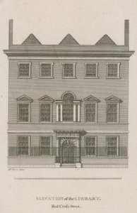 Elevation of the Library, Red Cross Street, London by English School
