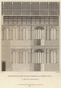 Elevations of Part of the Interior of Crosby Hall by English School