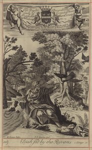Elijah fed by the Ravens by English School