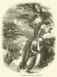 Elijah in the Desert, M Angelo by English School