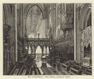 Ely Cathedral, the choir, looking west by English School