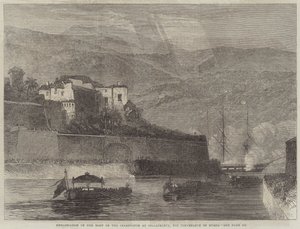 Embarkation of the Body of the Czarewitch at Villafranca, for Conveyance to Russia