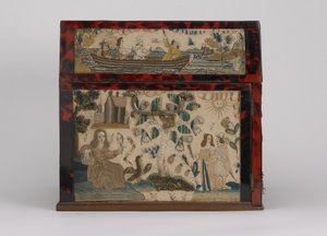 Embroidered casket, c.1660
