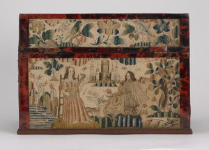 Embroidered casket, c.1660