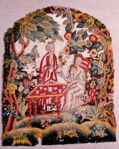Embroidered Chair, c.1700 by English School
