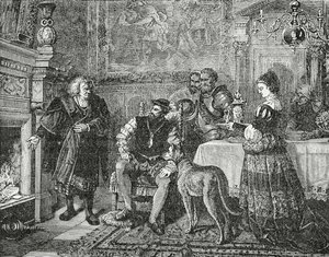 Emperor Charles V visiting the Fuggers, 1882 by English School