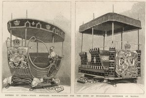 Empress of India: State Howdahs Manufactured for the Duke of Buckingham, Governor of Madras, from The Graphic, 3rd February 1877