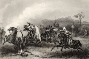 Encounter between Lieutenant Hills and a Body of Sepoy Cavalry, from 