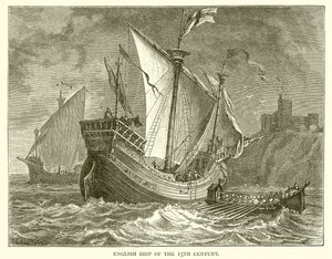 English Ship of the 15th Century by English School