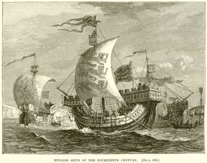 English Ships of the Fourteenth Century by English School