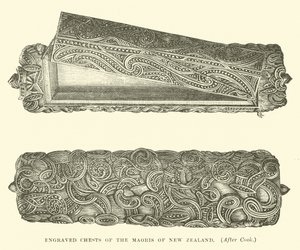 Engraved Chests of the Maoris of New Zealand, after Cook by English School