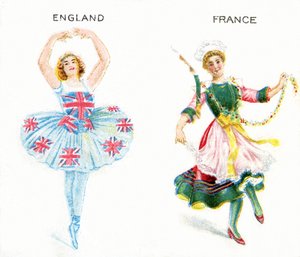 Entente Cordiale (Cordial Understanding) cigarette cards, 1915