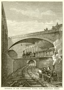 Entrance to the Clerkenwell Tunnel from Farringdon Street by English School