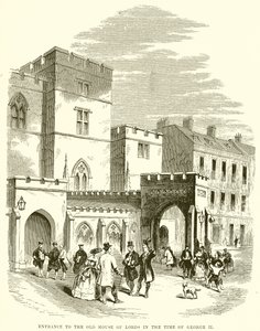 Entrance to the Old House of Lords in the Time of George II by English School