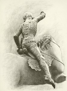 Equestrian Figure at Prague, Bohemia by English School