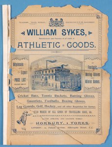 Equipment Catalogue Produced by William Sykes, 1896 by English School