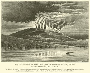 Eruption of Mauna Loa on the 14 February 1877, at 9 pm by English School