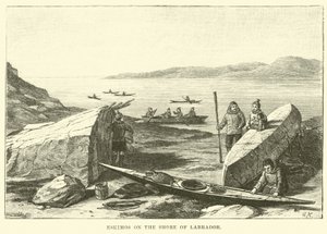 Eskimos on the Shore of Labrador by English School
