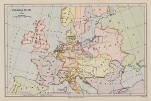 European States in 1792 by English School