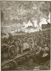 Evacuation of Sebastopol, illustration from Cassell