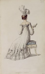 Evening dress, fashion plate from Ackermann