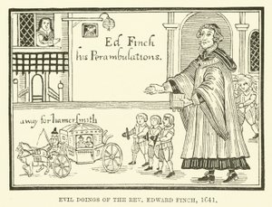 Evil doings of the Reverend Edward Finch, 1641 by English School