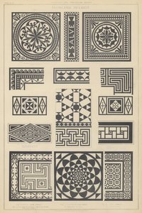 Examples of tesselated pavement from Pompeii and Tor Marancio, Italy