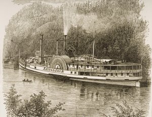 Excursion steamer on the Hudson River, in c.1870, from 