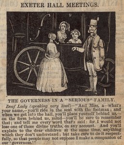 Exeter Hall Meetings; Cartoon by English School