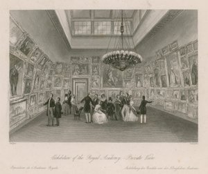 Exhibition of the Royal Academy - Private View by English School