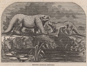 Extinct Animals Restored and Displayed at Crystal Palace by English School