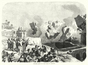 Falling Down of the Walls of Jericho by English School