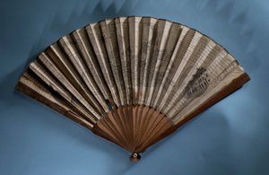 Fan depicting a map of Bath, c.1790