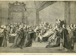 Fatal Seizure of the Earl of Chatham in the House of Lords, 1778 by English School