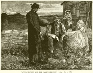 Father Mathew and the Famine-Stricken Poor by English School