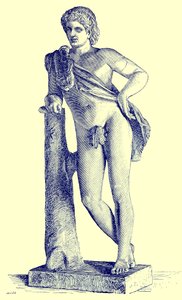 Faun of Praxiteles, Illustration from History of Rome by Victor Duruy, Published 1884