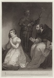 Feckenham by order of the queen visits Lady Jane Grey in the tower by English School