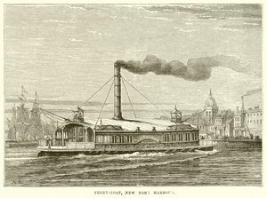 Ferry-Boat, New York Harbour by English School