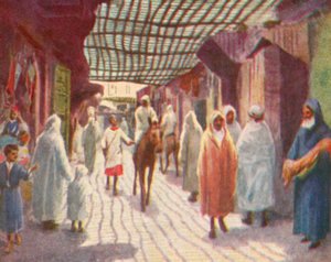 Fez, A Shaded Street by English School