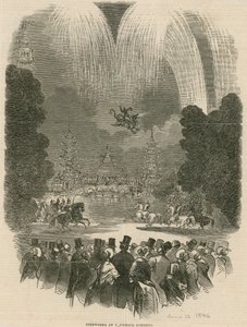 Fireworks display at Vauxhall Gardens, London by English School